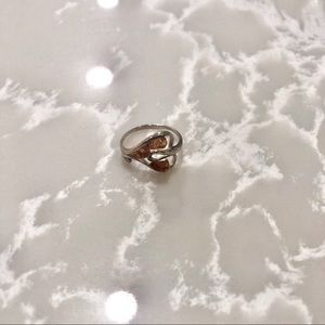 Beautiful Handmade Sterling Silver and Amber Ring!